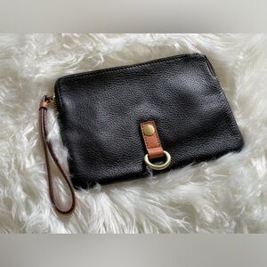 GAP Black Leather Wristlet